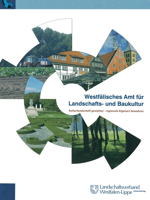 Plakat mit Bildausschnitten von westfälischen Gegenden (vergrößerte Bildansicht wird geöffnet)