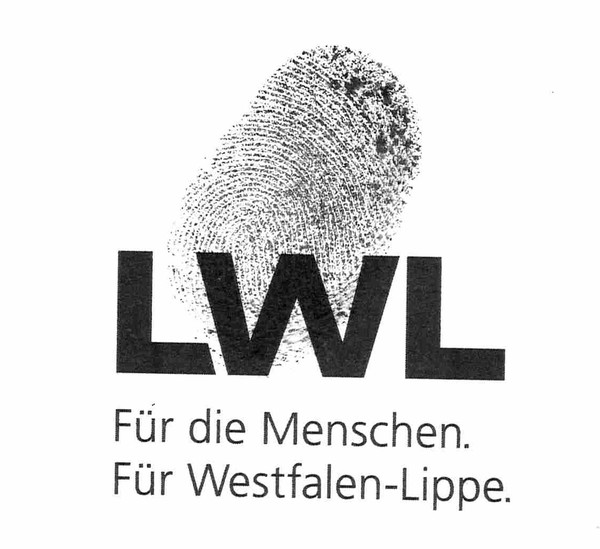 Schwarzer Daumenabdruck auf dem LWL Logo
