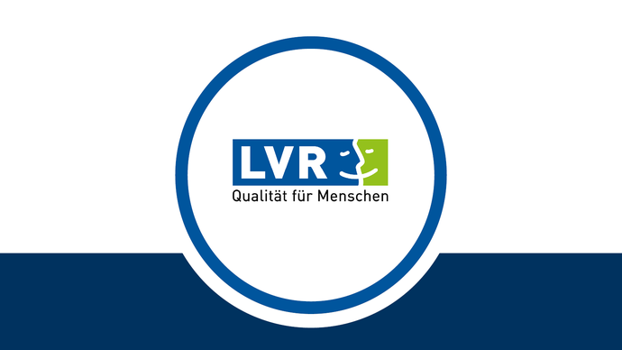 Logo des LVR mit blauer, runder Umrandung