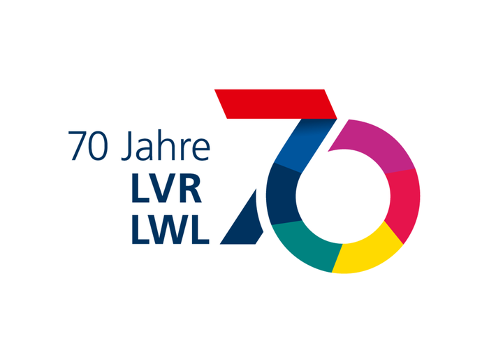 Logo "70 Jahre LWL LVR" in mehrfarbiger Ausführungen (vergrößerte Bildansicht wird geöffnet)