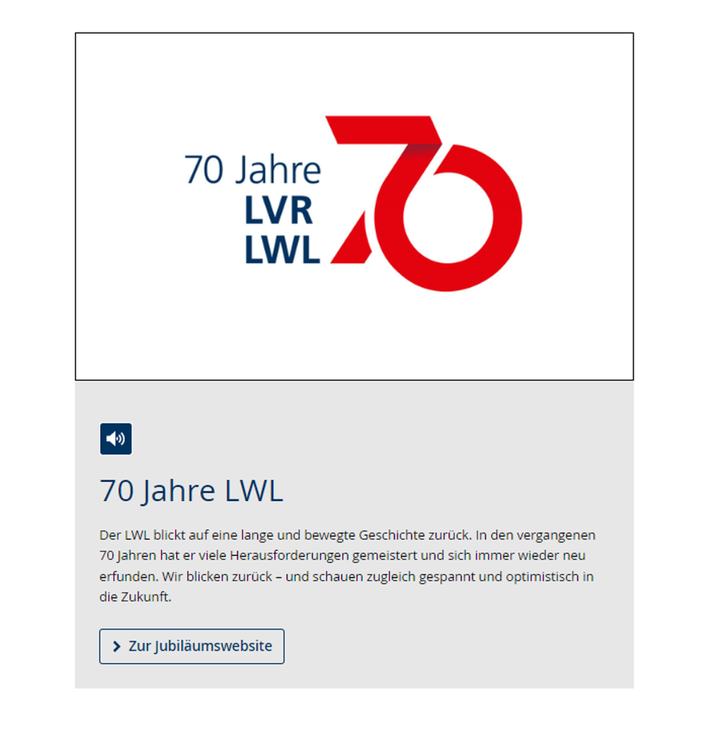 LWL | Material für Beauftragte - 70 Jahre LWL